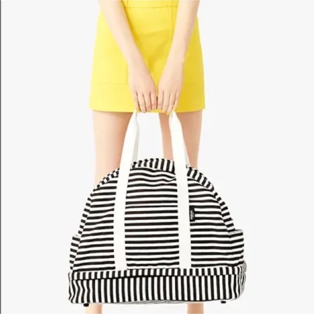 Kate Spade SATURDAY Striped Weekender Tote Overnight Zip Up Shoulder Bag